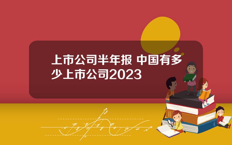 上市公司半年报 中国有多少上市公司2023
